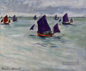  Fische Galerie - Fischerboote aus Pourville Claude Monet